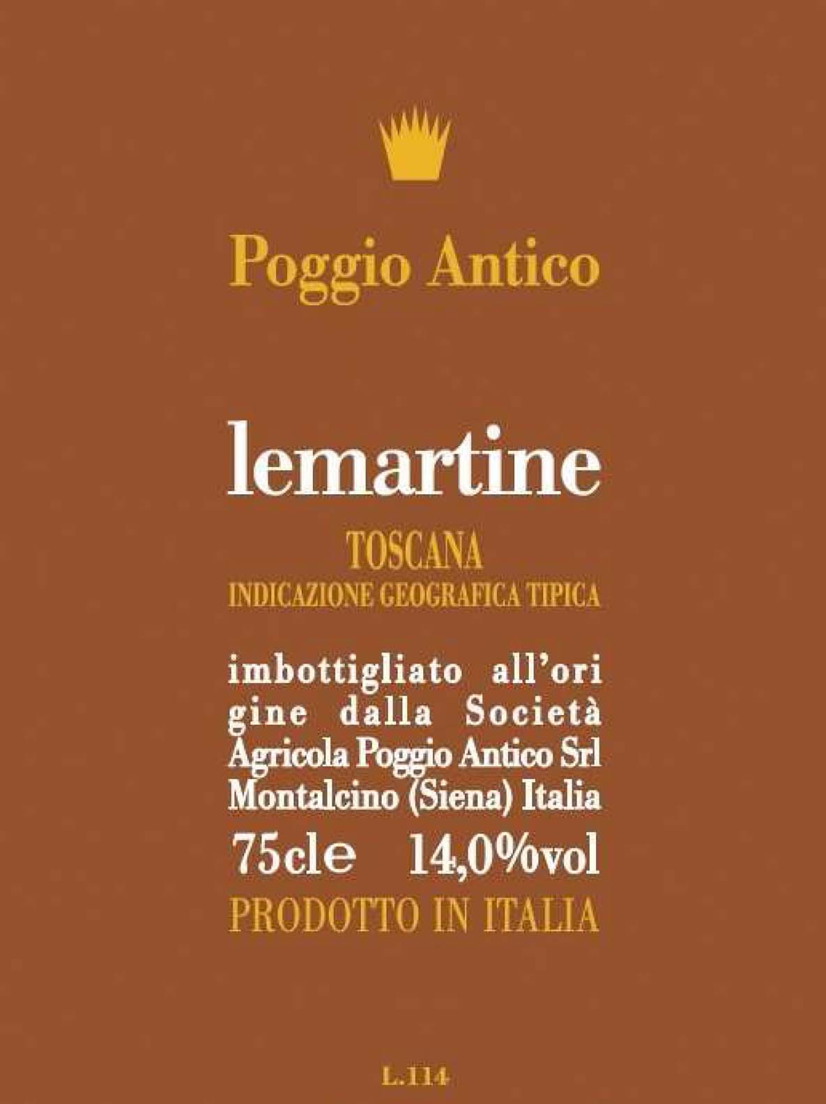 Poggio Antico - Lemartine label