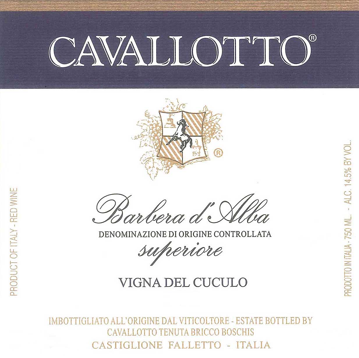 Cavallotto - Barbera d'Alba label