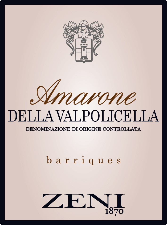 Zeni - Barriques Amarone label