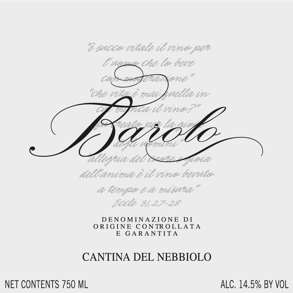 Cantina del Nebbiolo - Barolo label
