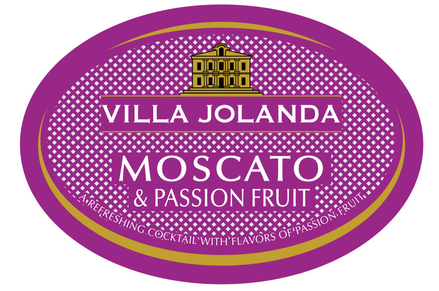 Villa Jolanda - Moscato and Passion Fruit label