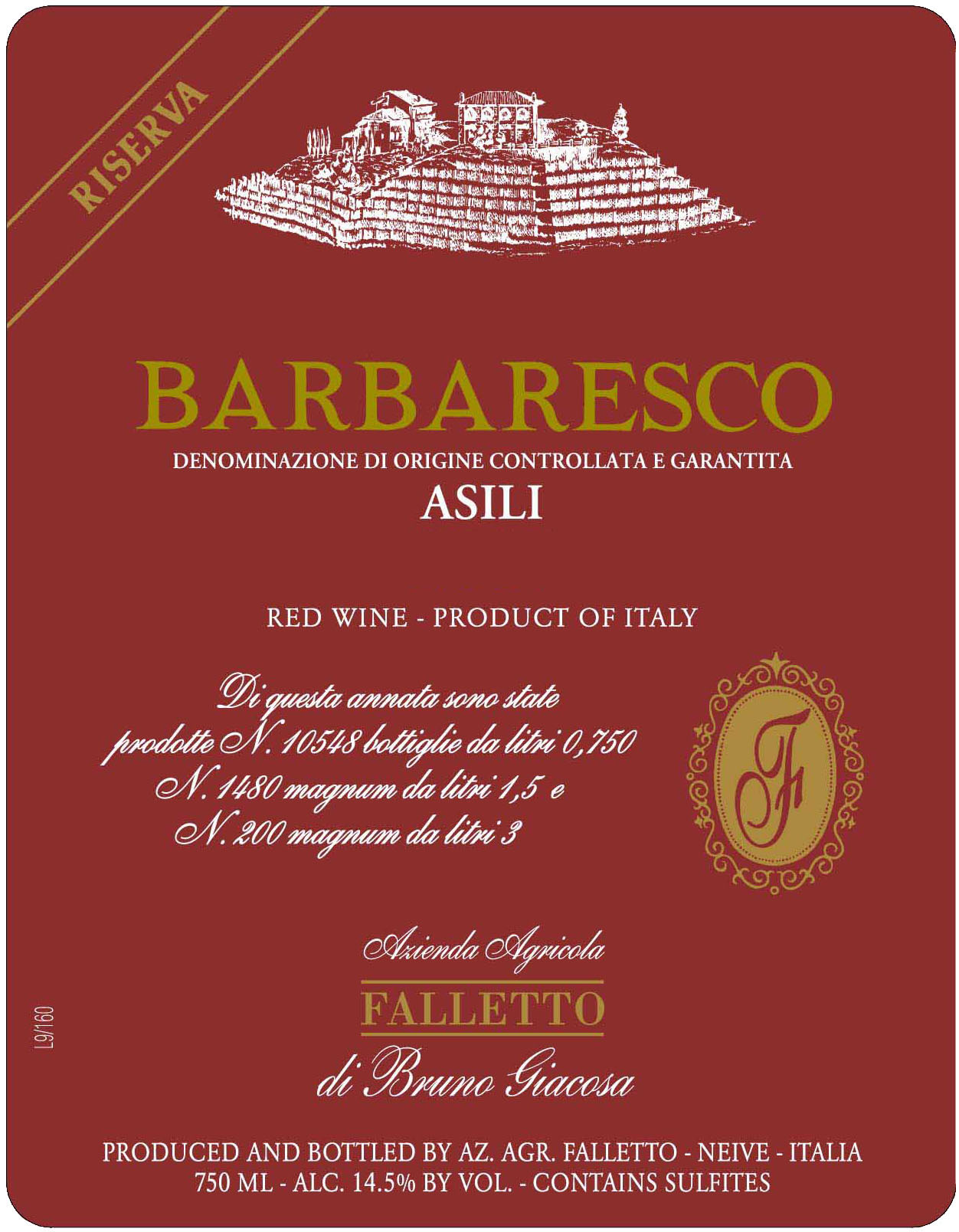 Bruno Giacosa - Barbaresco Asili Riserva label