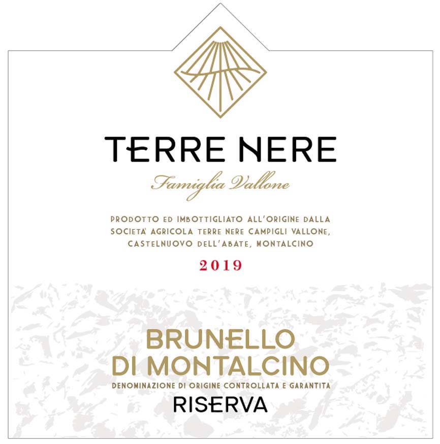 Terre Nere - Brunello di Montalcino Riserva - Campigli Vallone label