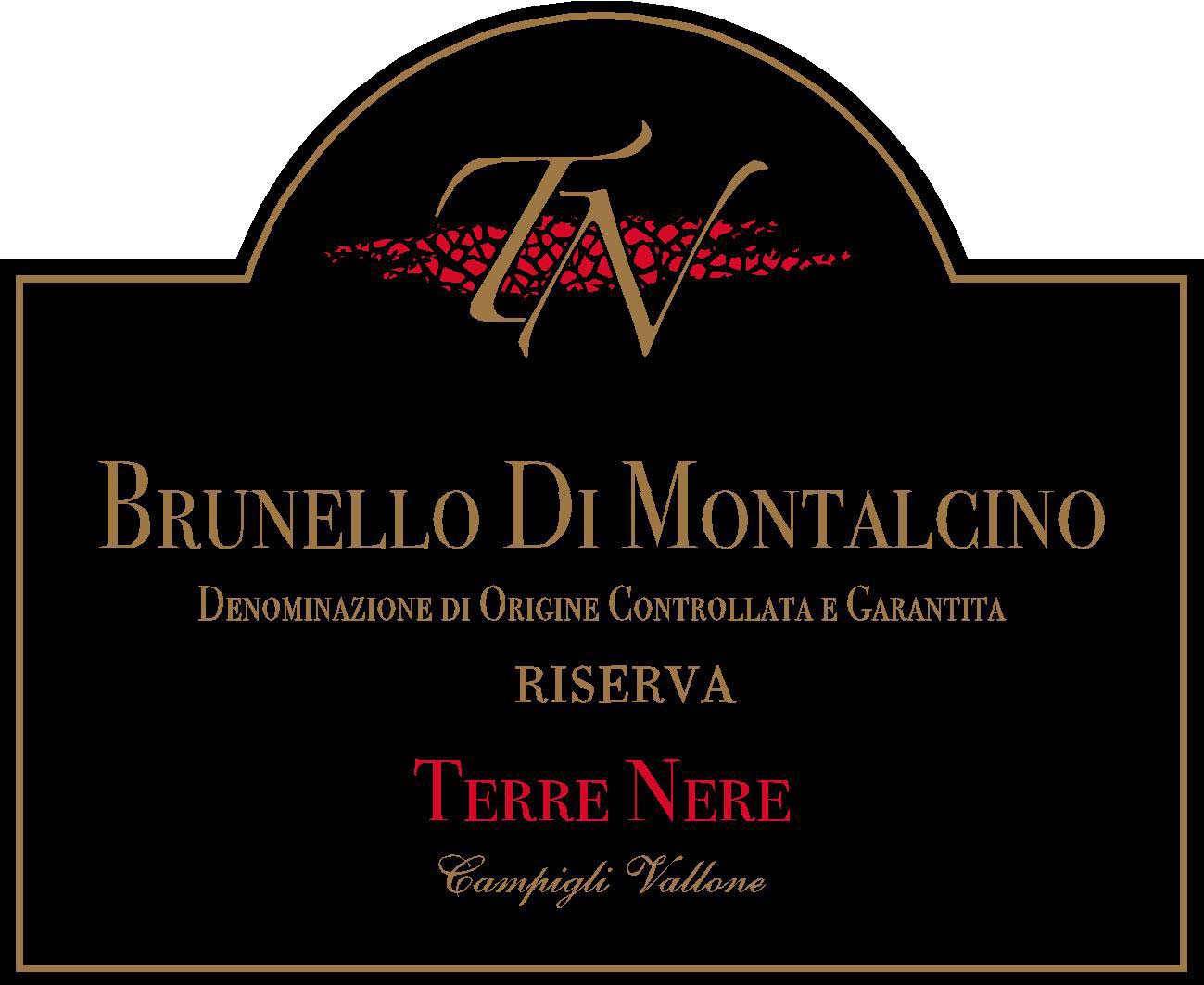 Terre Nere - Brunello di Montalcino Riserva - Campigli Vallone label