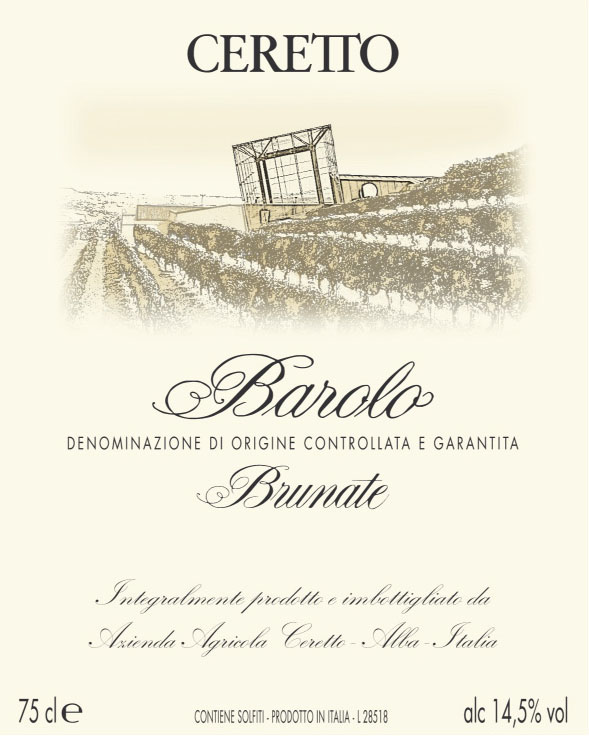 Ceretto - Barolo - Brunate label