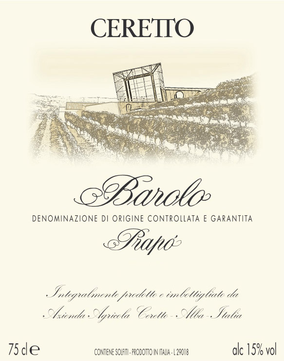 Ceretto - Barolo - Prapo label