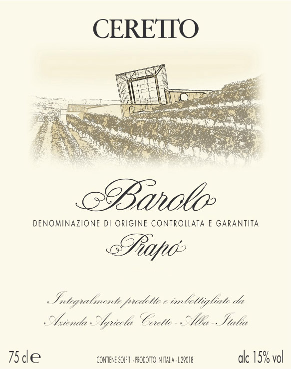 Ceretto - Barolo - Prapo label