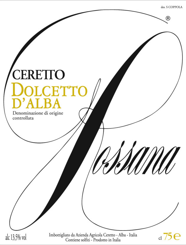 Ceretto - Dolcetto d'Alba - Rossana label