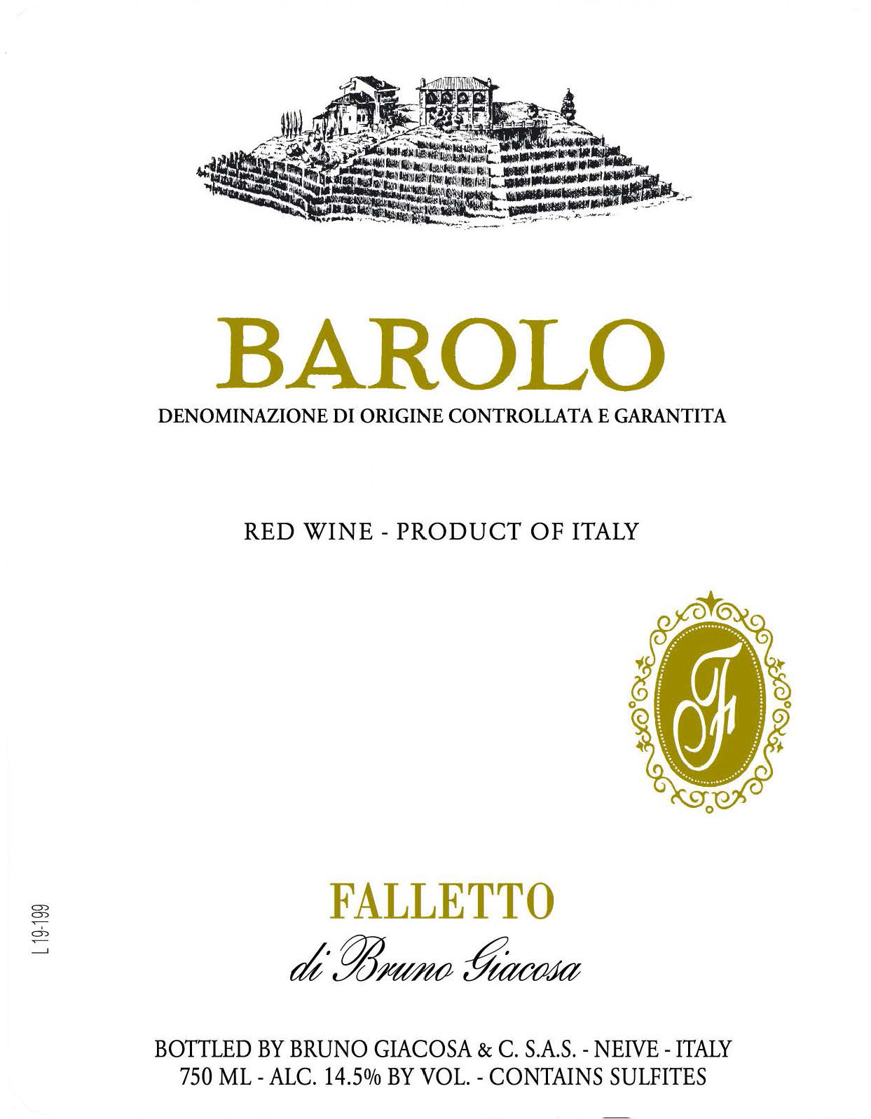 Bruno Giacosa - Barolo DOCG label