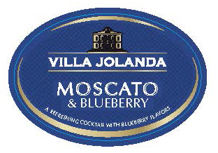 Villa Jolanda - Moscato and Blueberry label