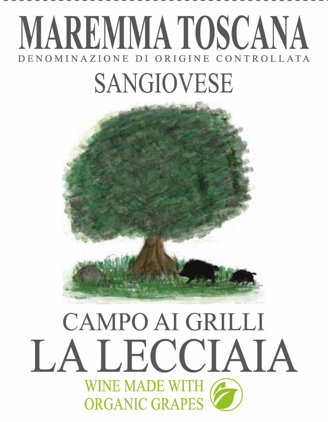 La Lecciaia - Campo Ai Grilli Sangiovese label