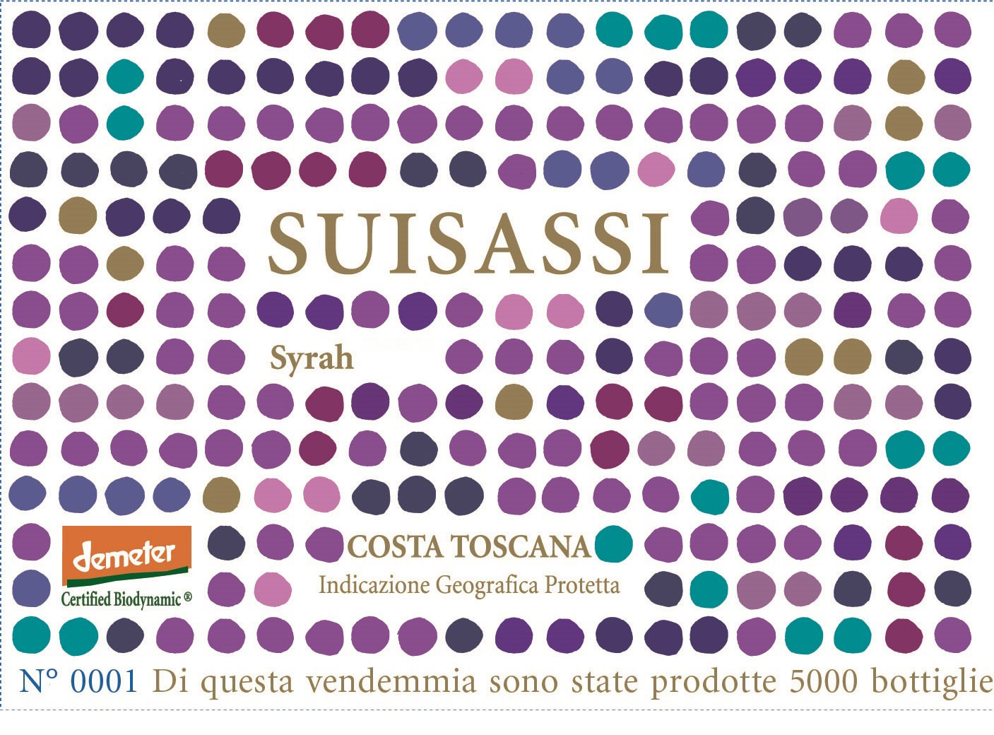 Duemani Suisassi - Syrah label