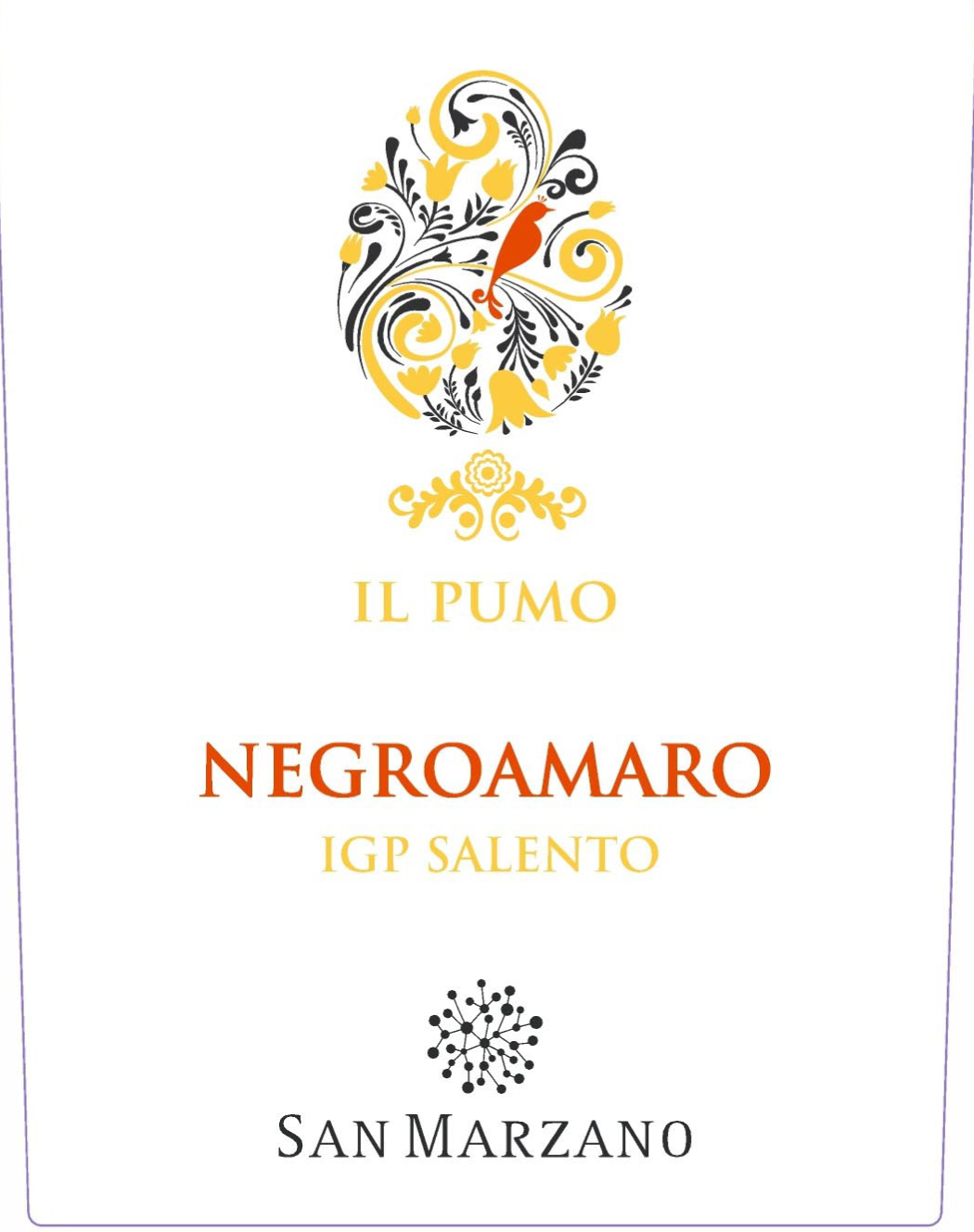 San Marzano - Il Pumo Negroamaro label
