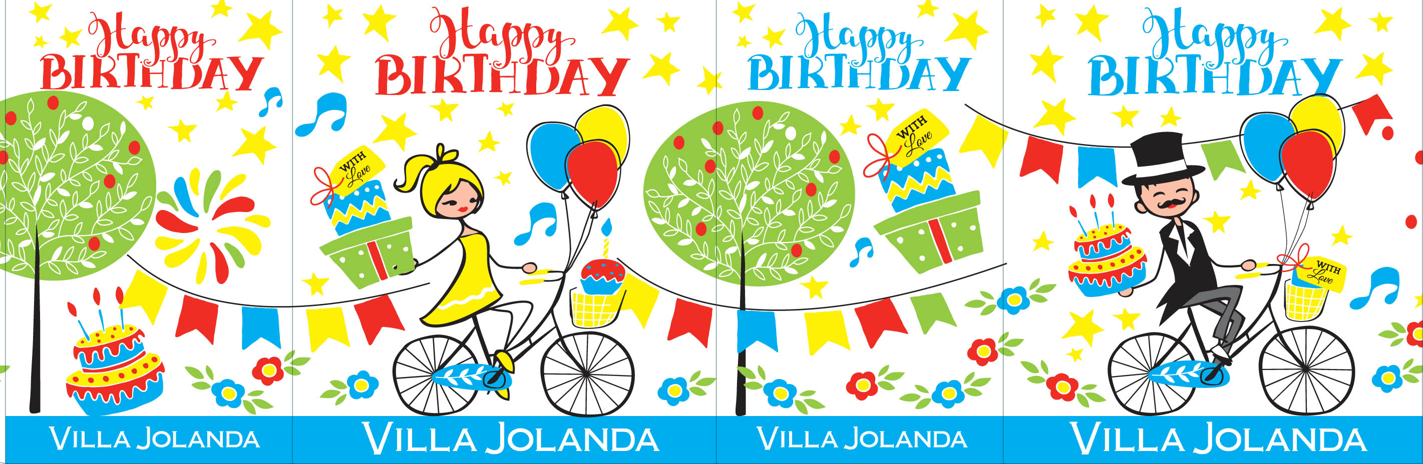 Villa Jolanda - Happy Birthday label