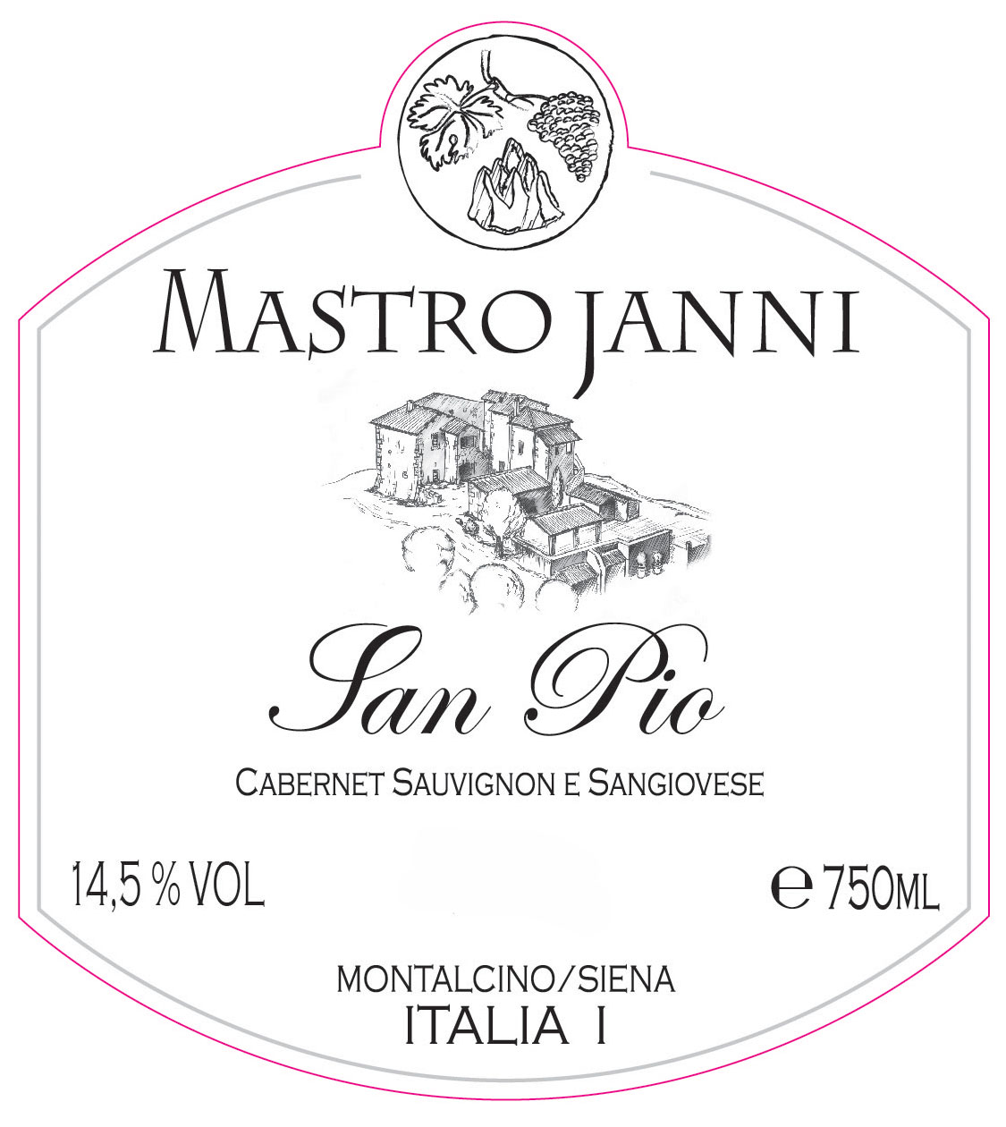 MastroJanni - San Pio - Cabernet Sauvignon e Sangiovese label