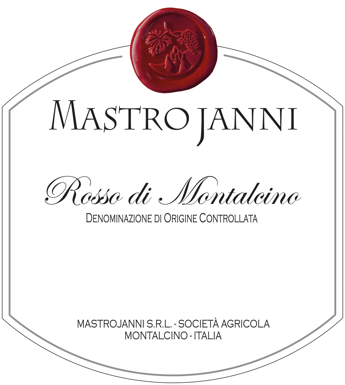 MastroJanni - Rosso di Montalcino DOC label