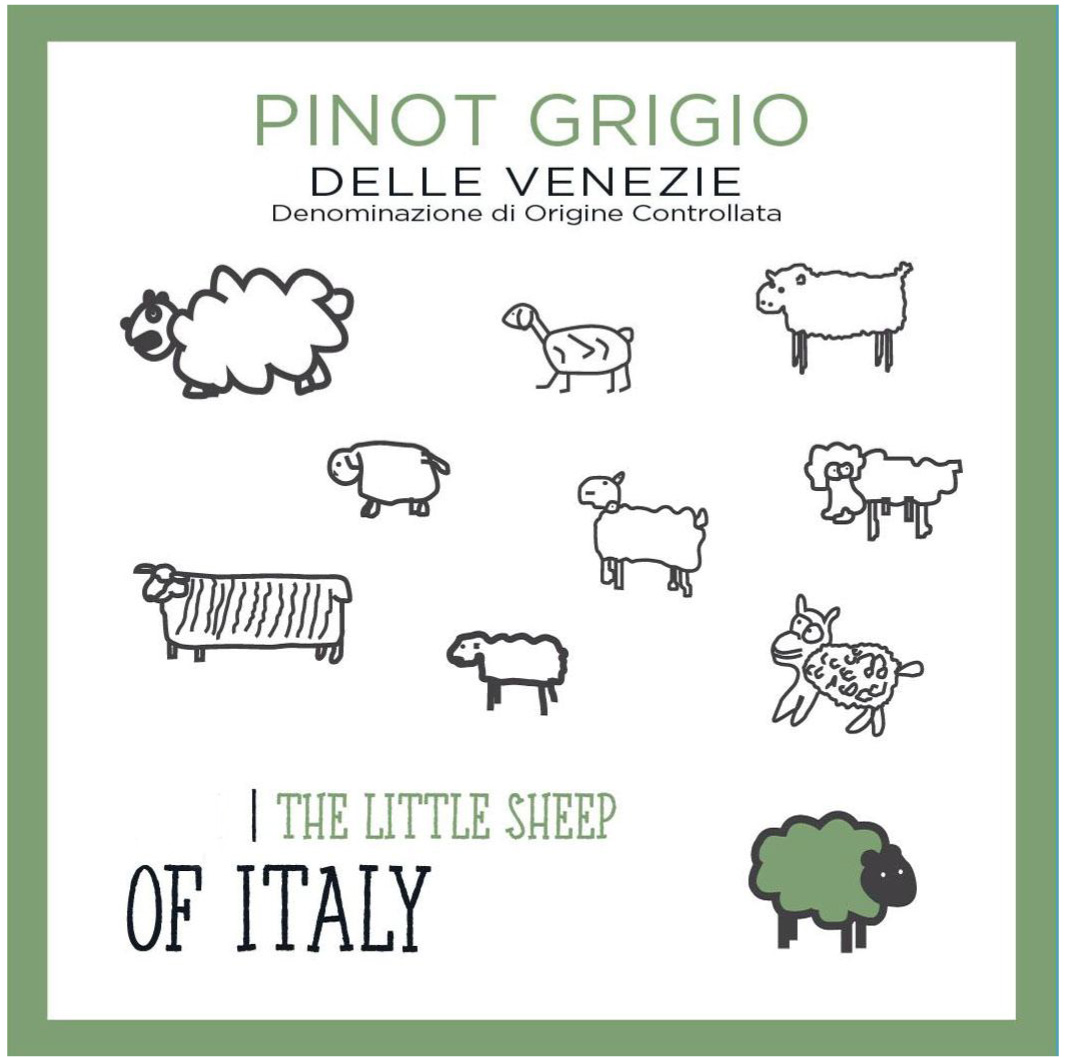 The Little Sheep of Italy - Pinot Grigio label