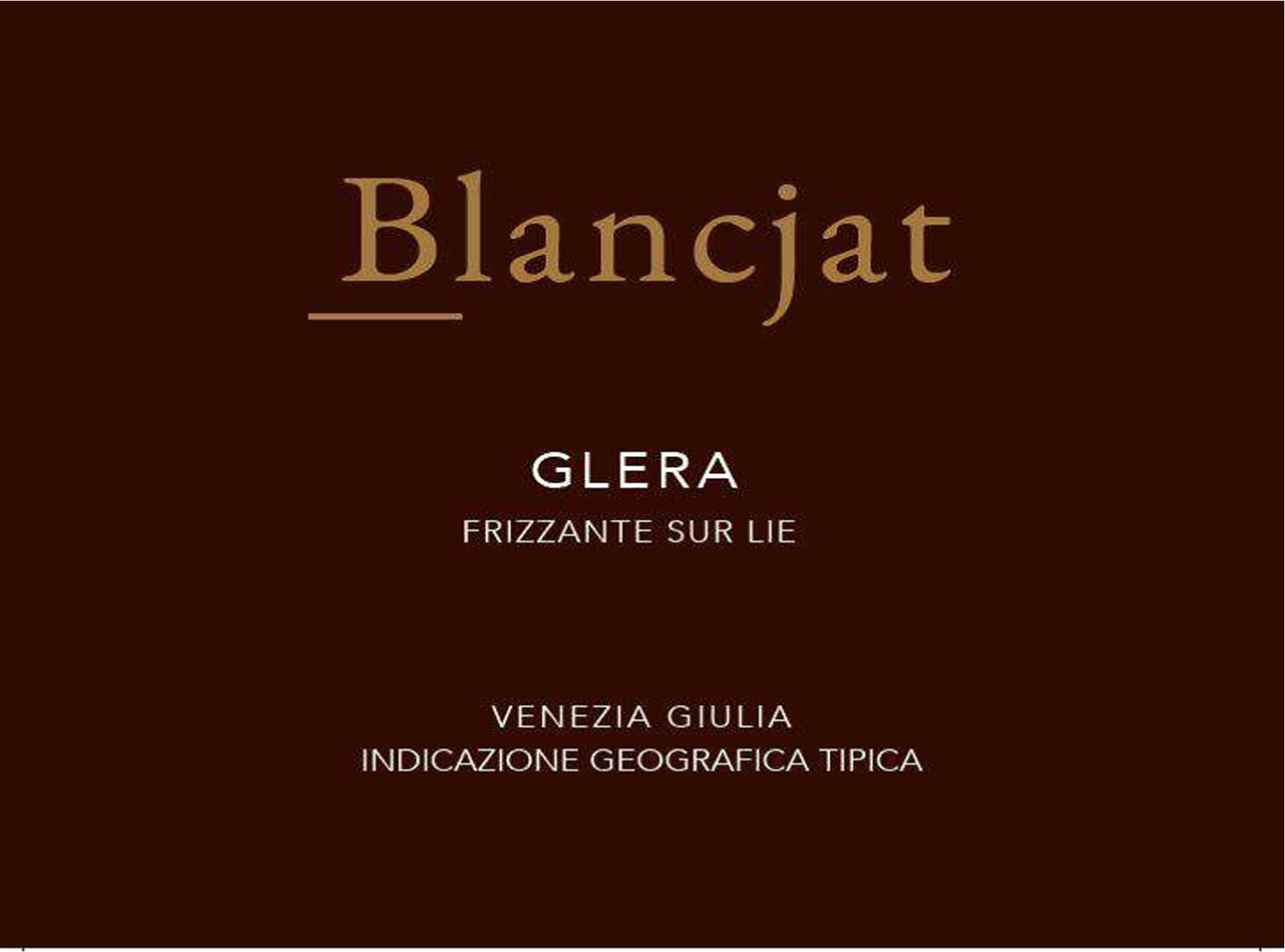Blancjat - Glera Frizzante Sur Lie label