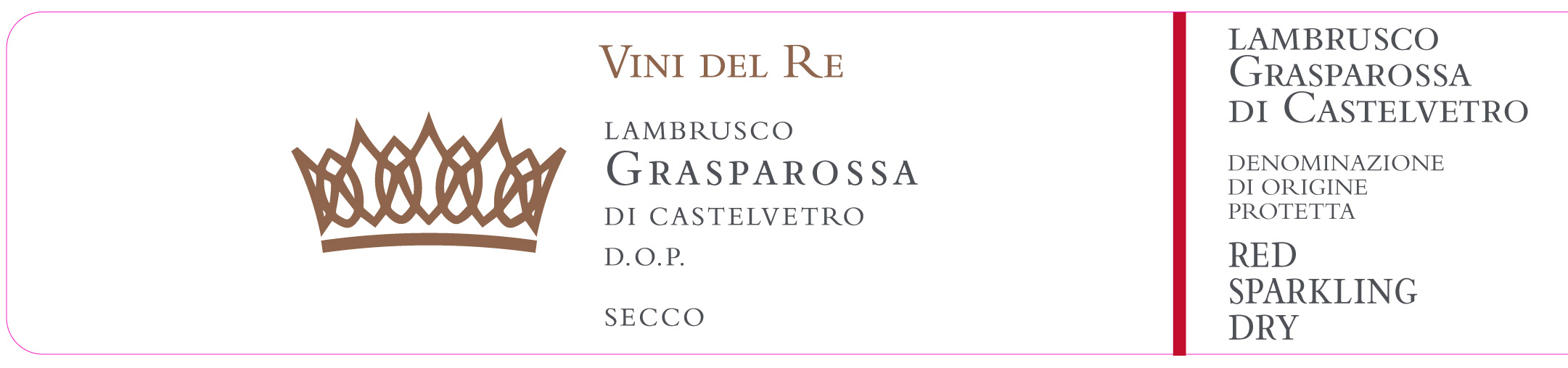 Vini Del Re Lambrusco label