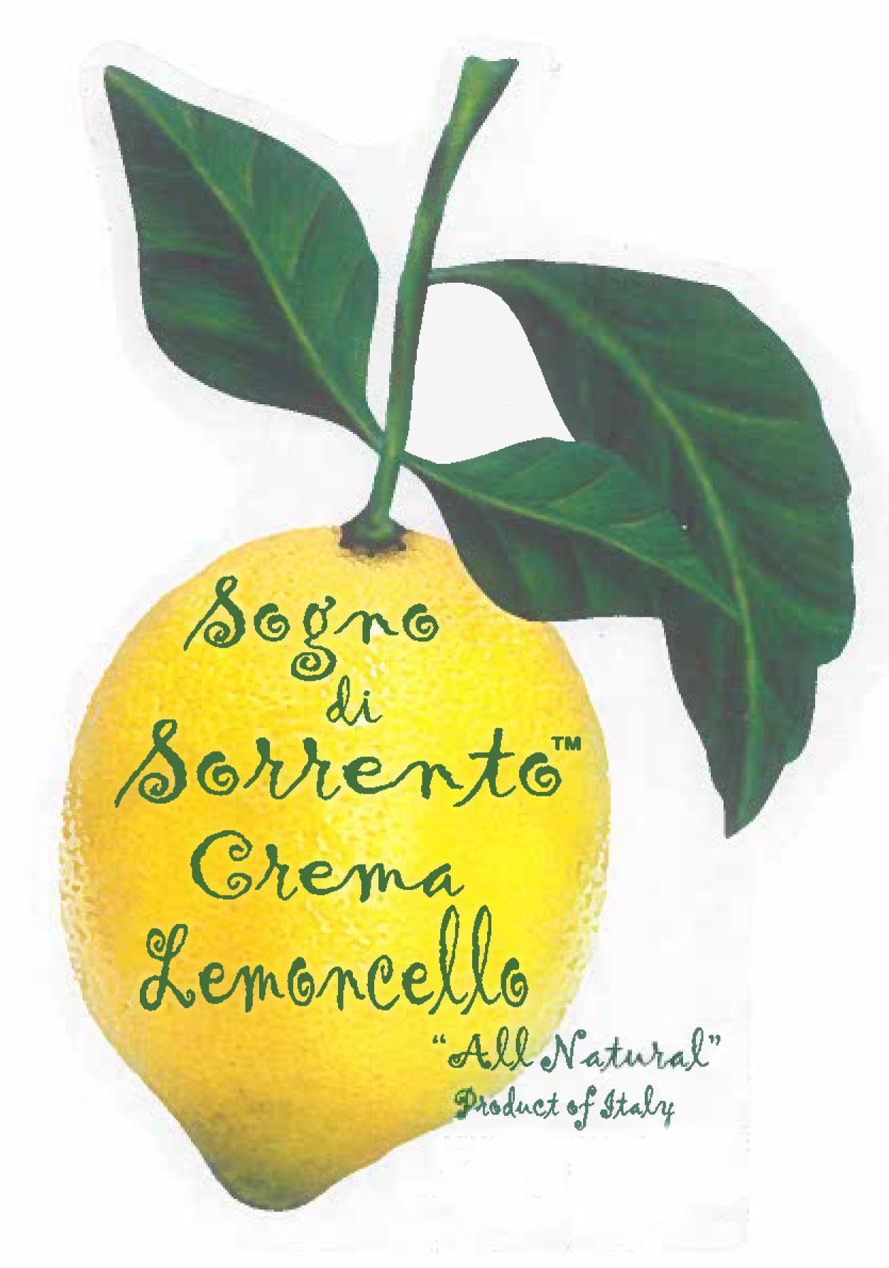 Sogno di Sorrento - Crema Lemoncello label