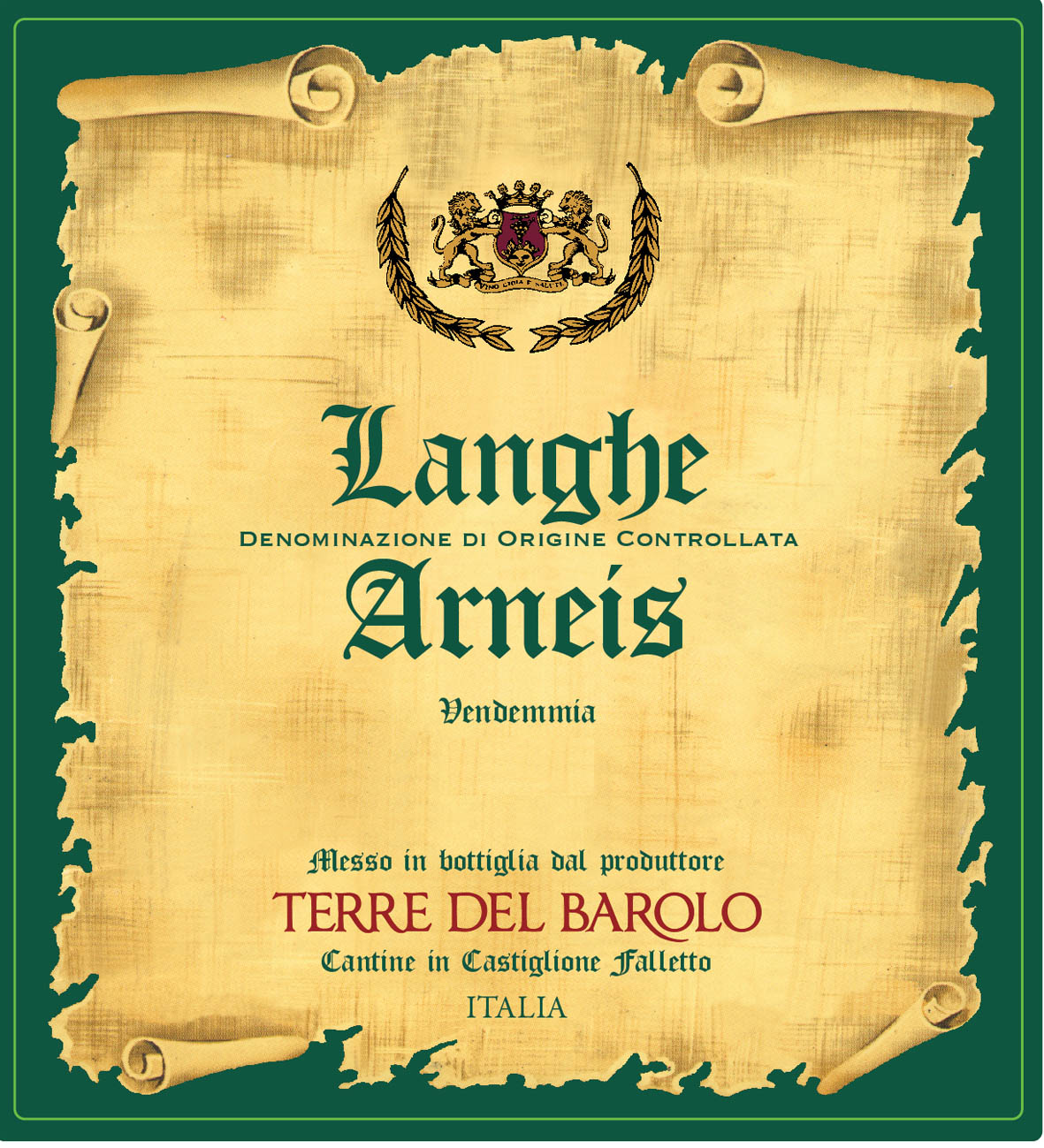Terre del Barolo - Langhe Arneis label