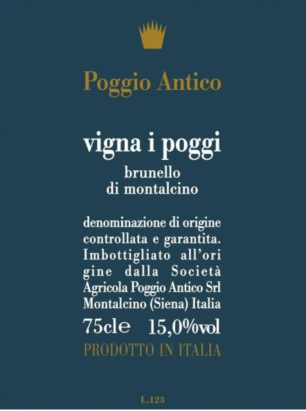 Poggio Antico - Vigna I Poggi label