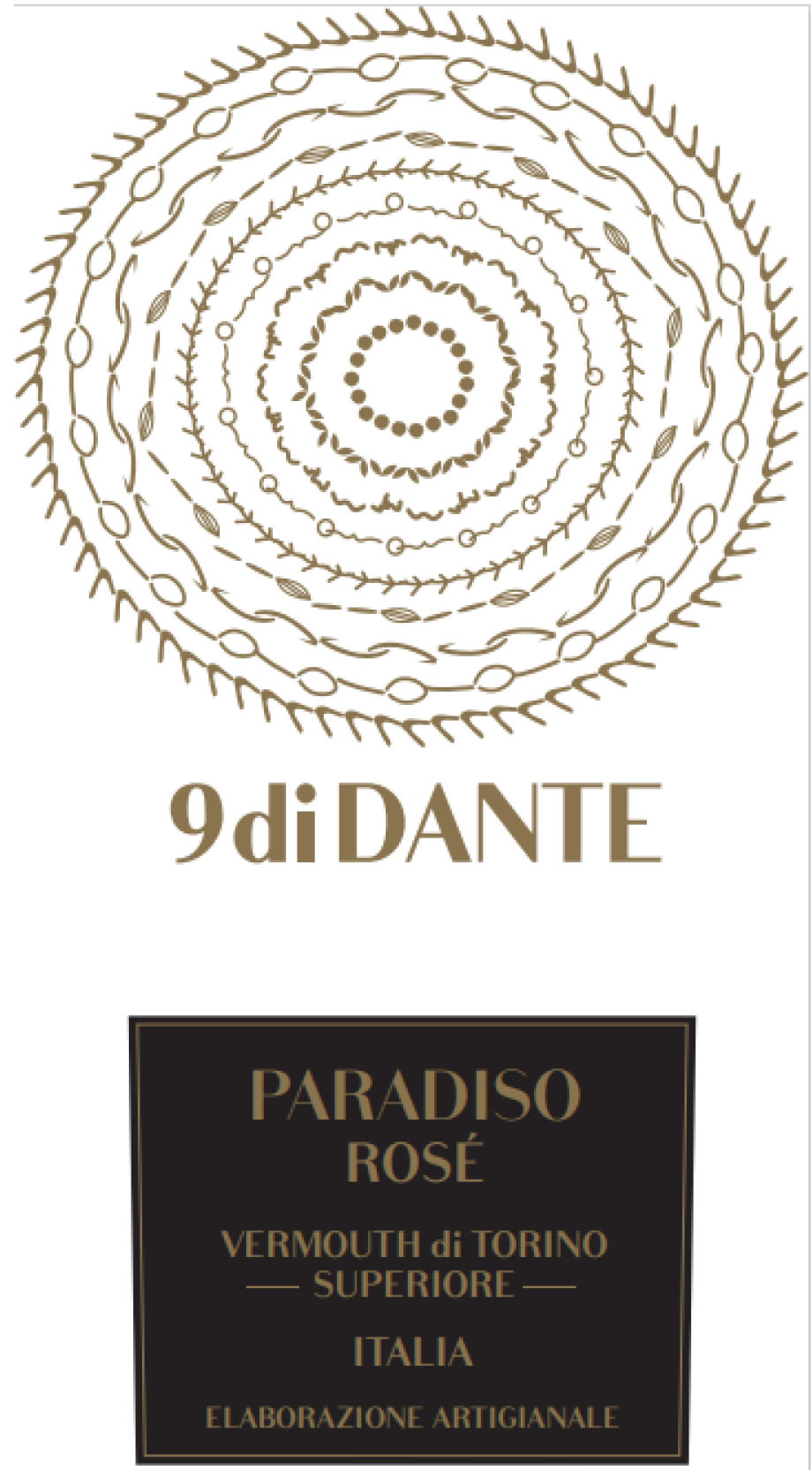 9 di Dante - Paradiso Rose Vermouth label