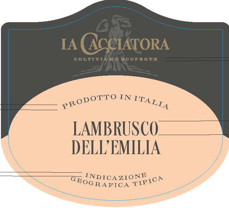 La Cacciatora - Lambrusco Dell'Emilia label