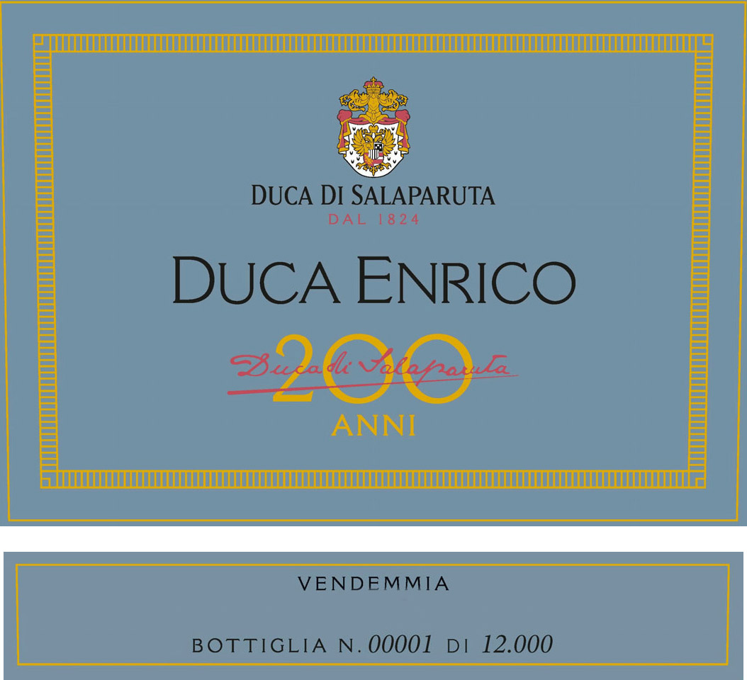 Duca di Salaparuta - Duca Enrico 200th Anniversary label