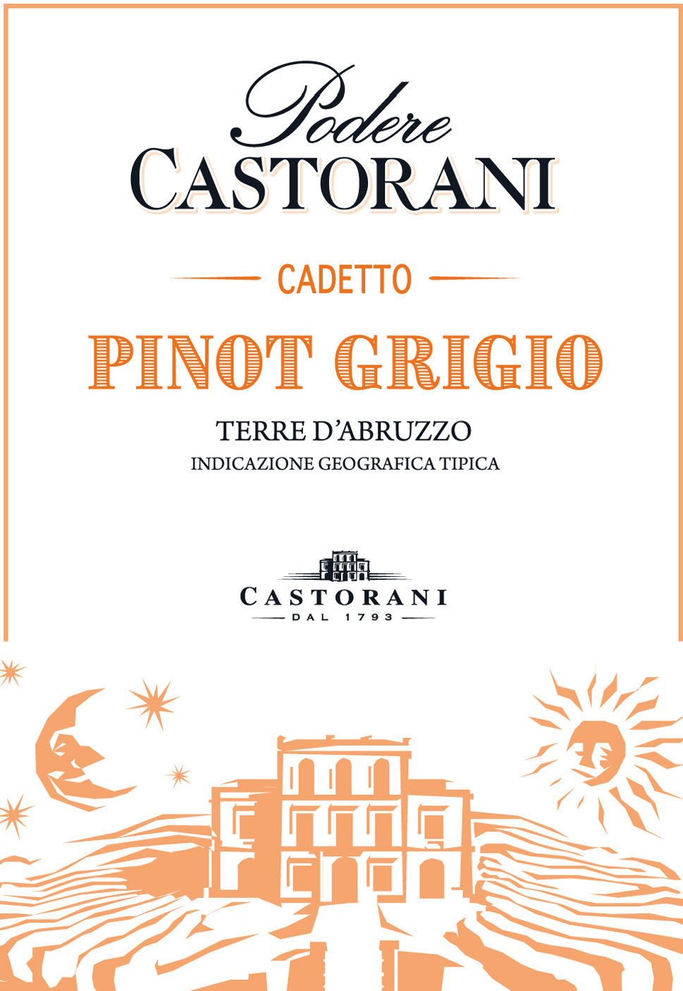 Podere Castorani - Cadetto Pinot Grigio label