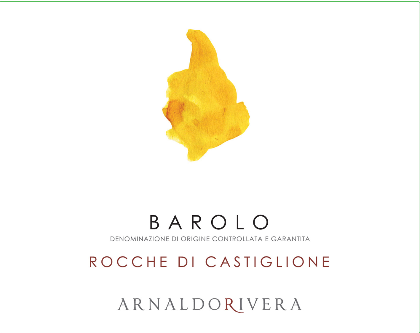 Arnaldo Rivera - Barolo Rocche di Castiglione label