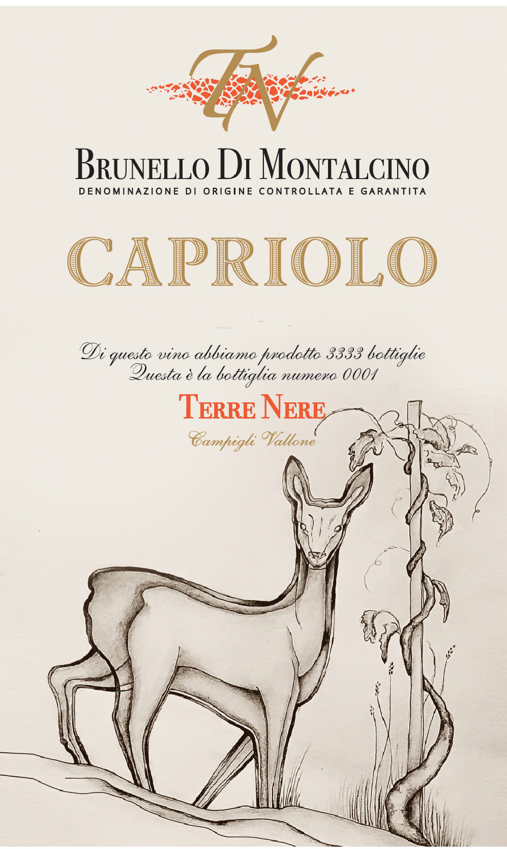 Terre Nere - Capriolo label