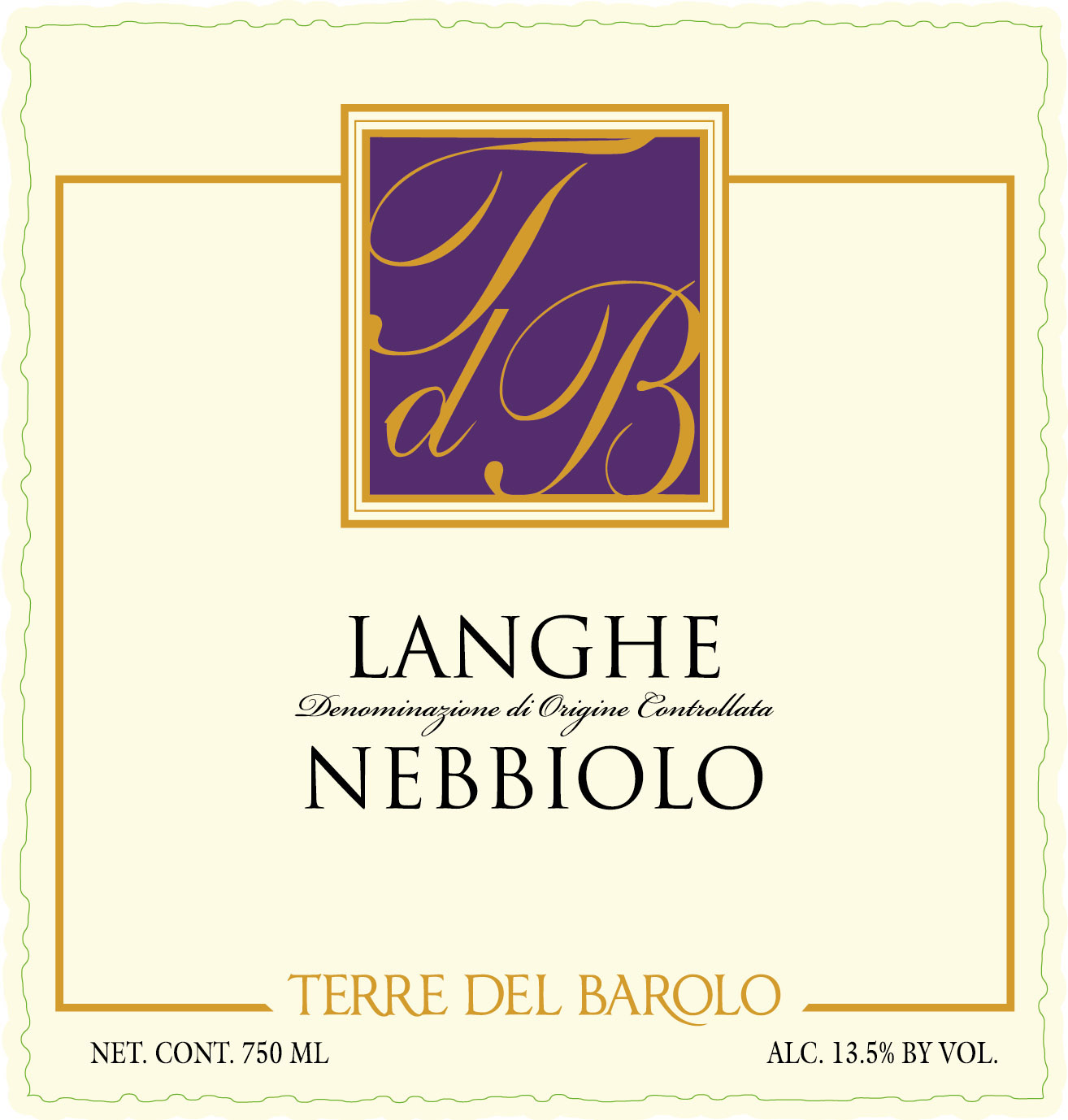 Terre del Barolo - Langhe Nebbiolo DOC label