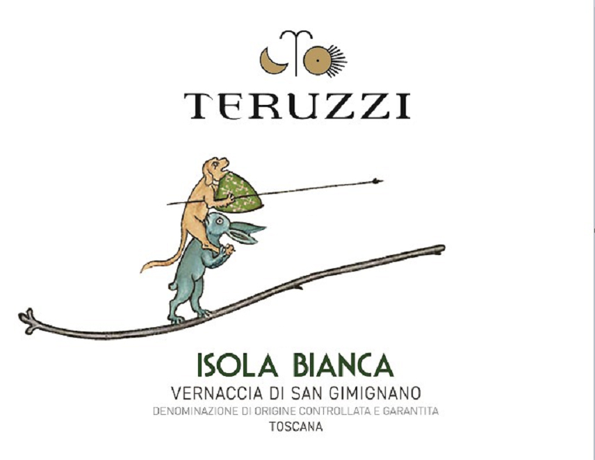 Teruzzi - Isola Bianca Vernaccia di San Gimignano DOCG label