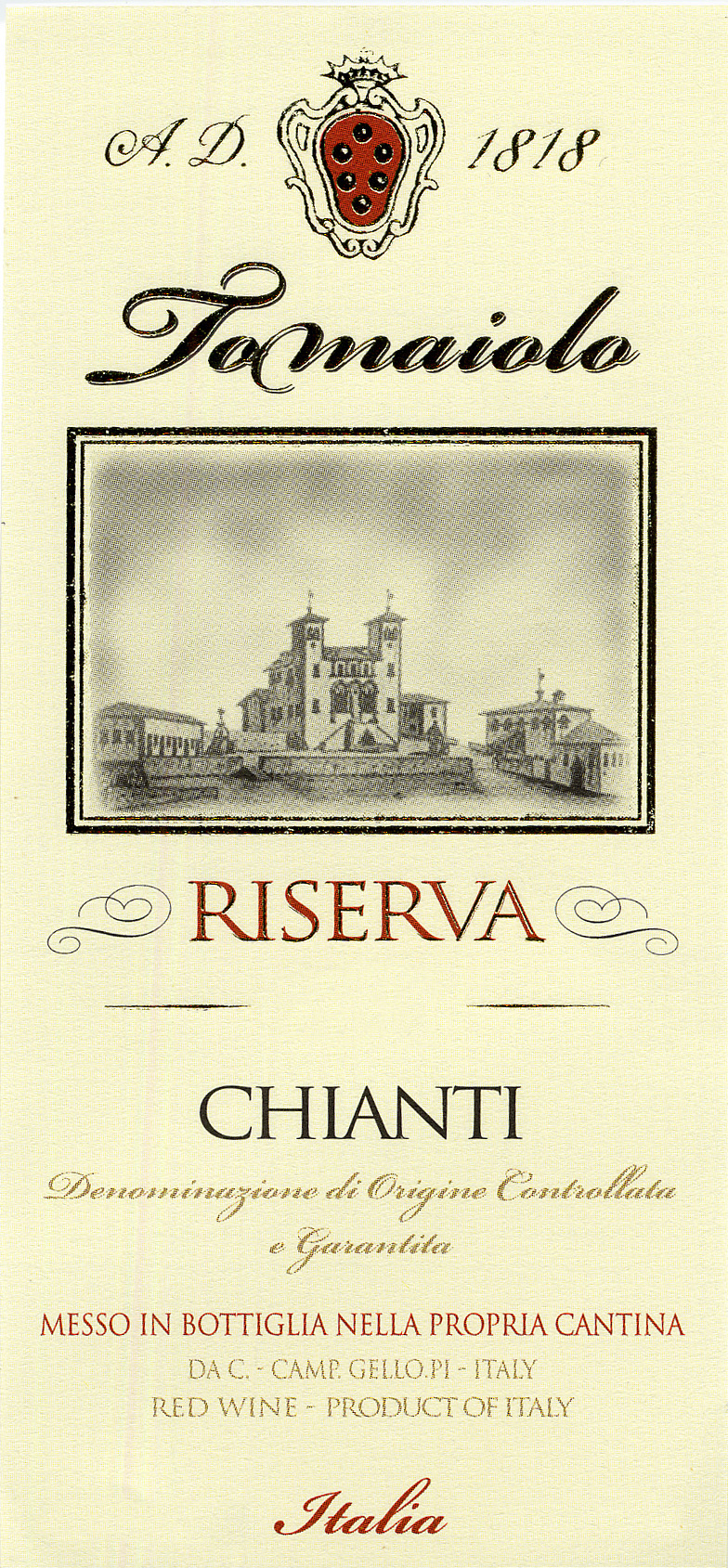 Tomaiolo - Chianti Riserva label