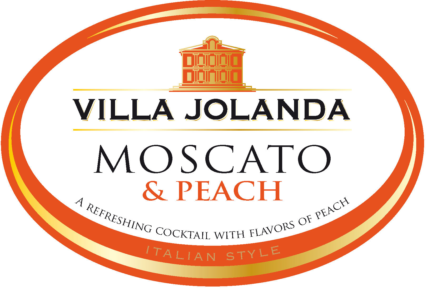 Villa Jolanda - Moscato and Peach label