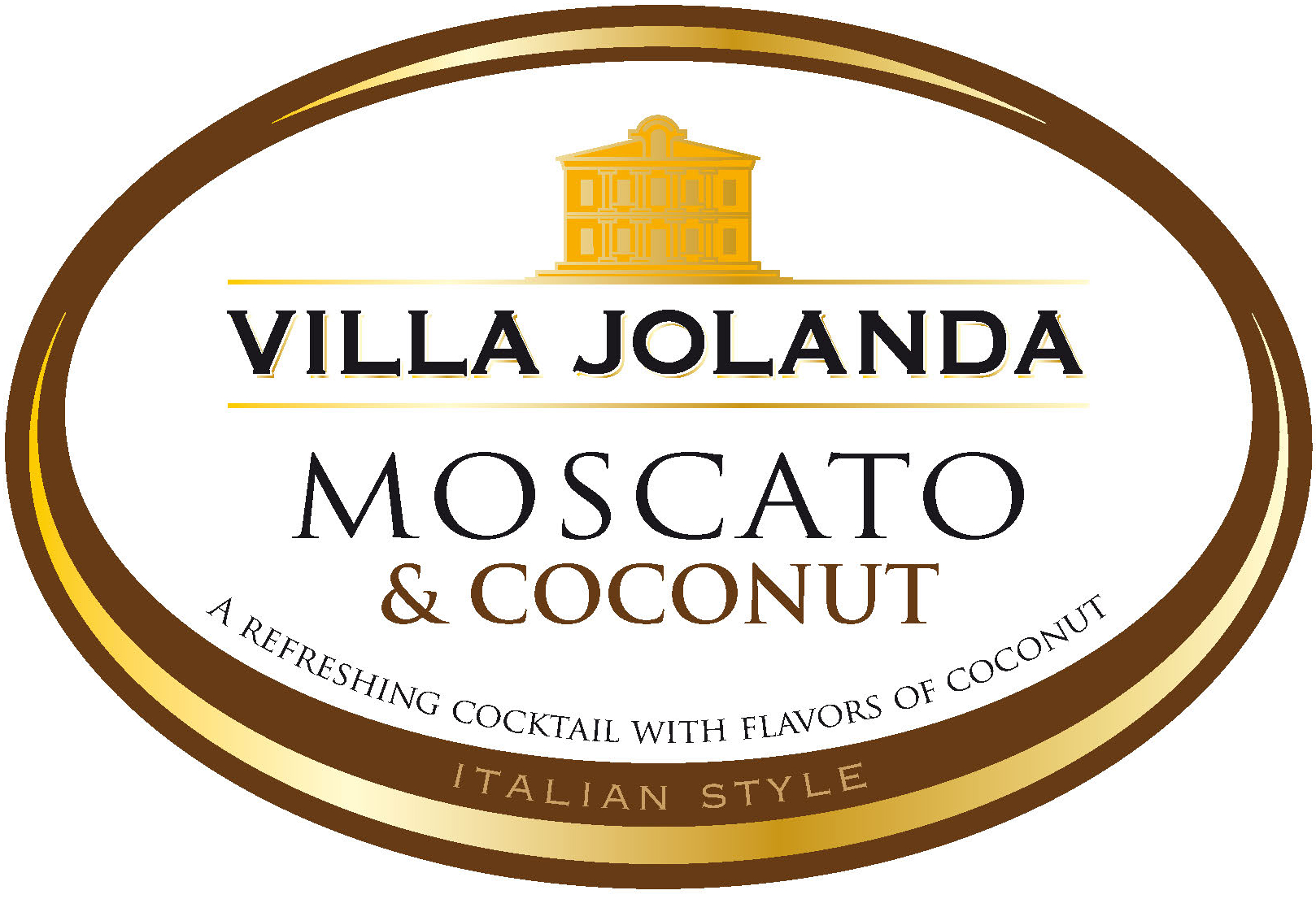 Villa Jolanda - Moscato and Coconut label