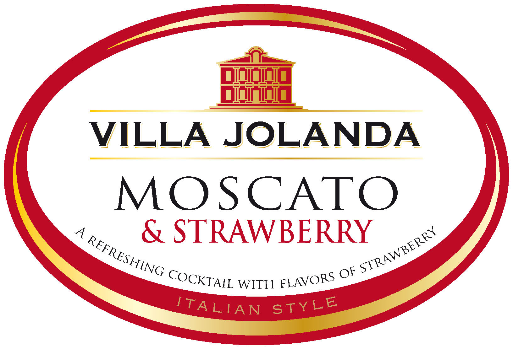 Villa Jolanda - Moscato and Strawberry label