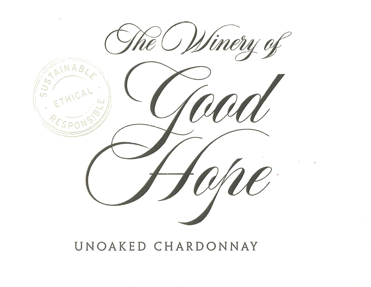 The Winery of Good Hope - Unoaked Chardonnay label