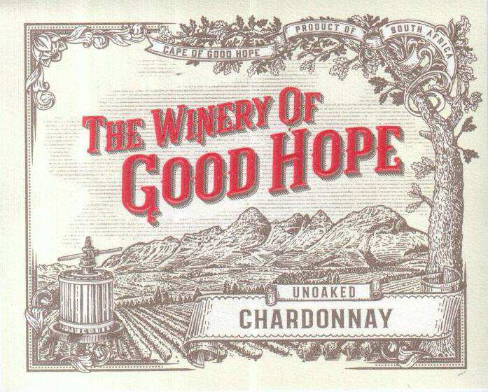 The Winery of Good Hope - Unoaked Chardonnay label