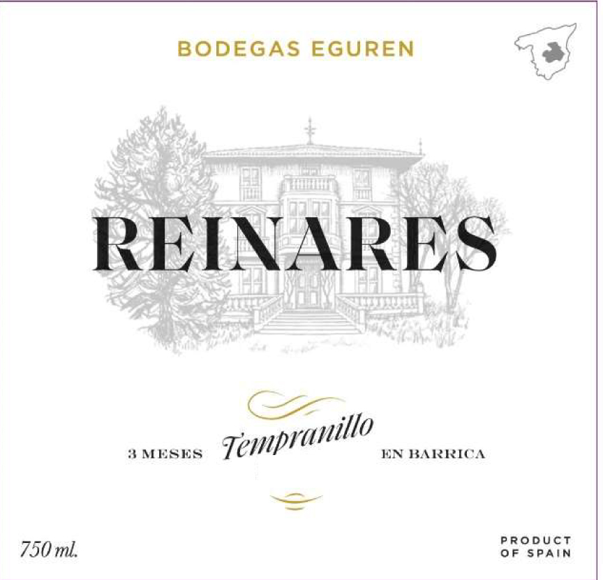 Bodegas Eguren - Reinares Tempranillo label