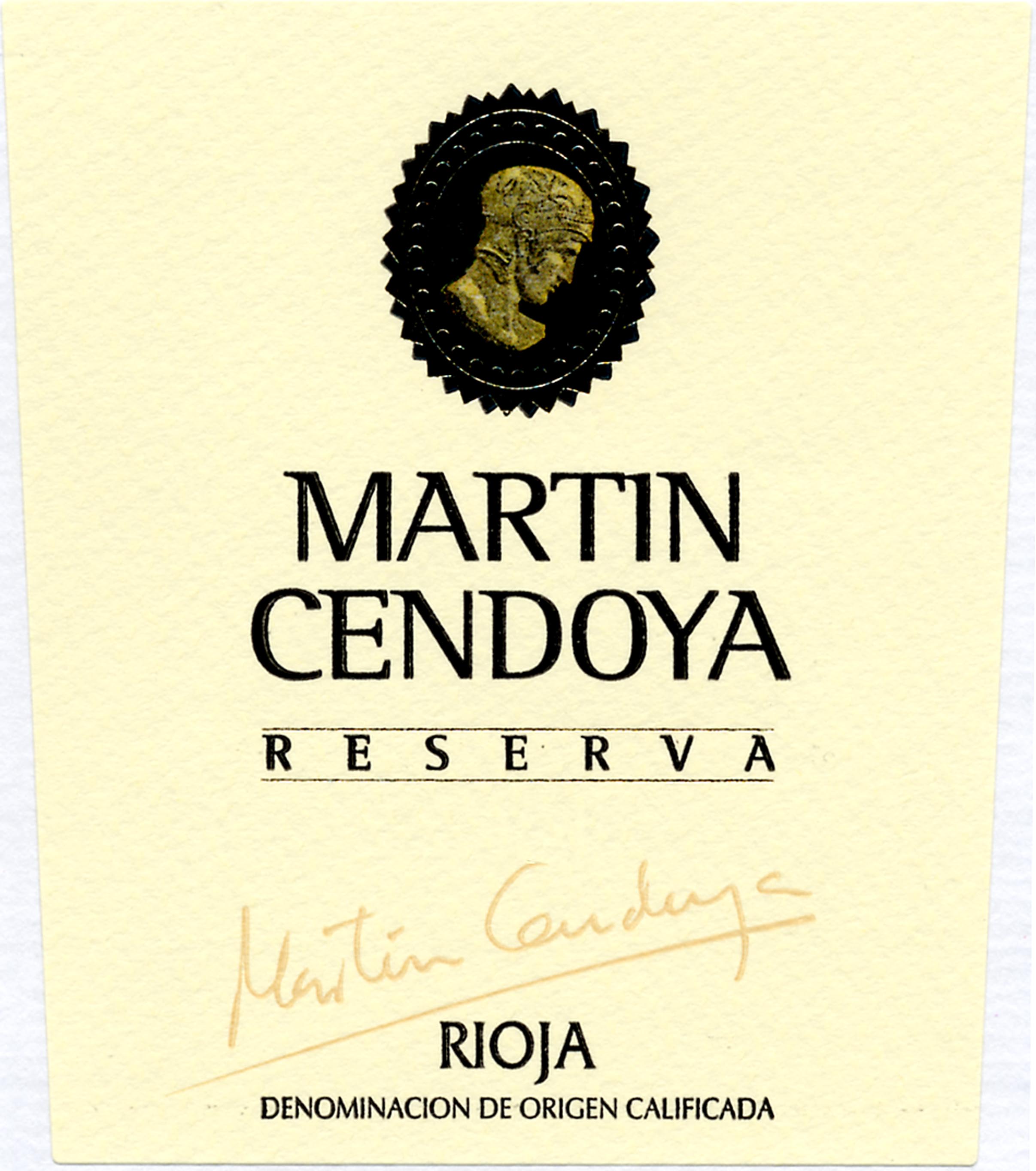 Martin Cendoya - Rioja - Reserva label