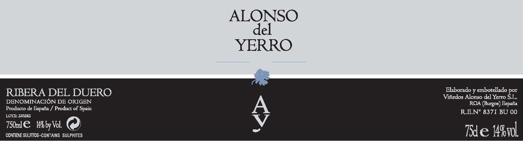 Alonso del Yerro label