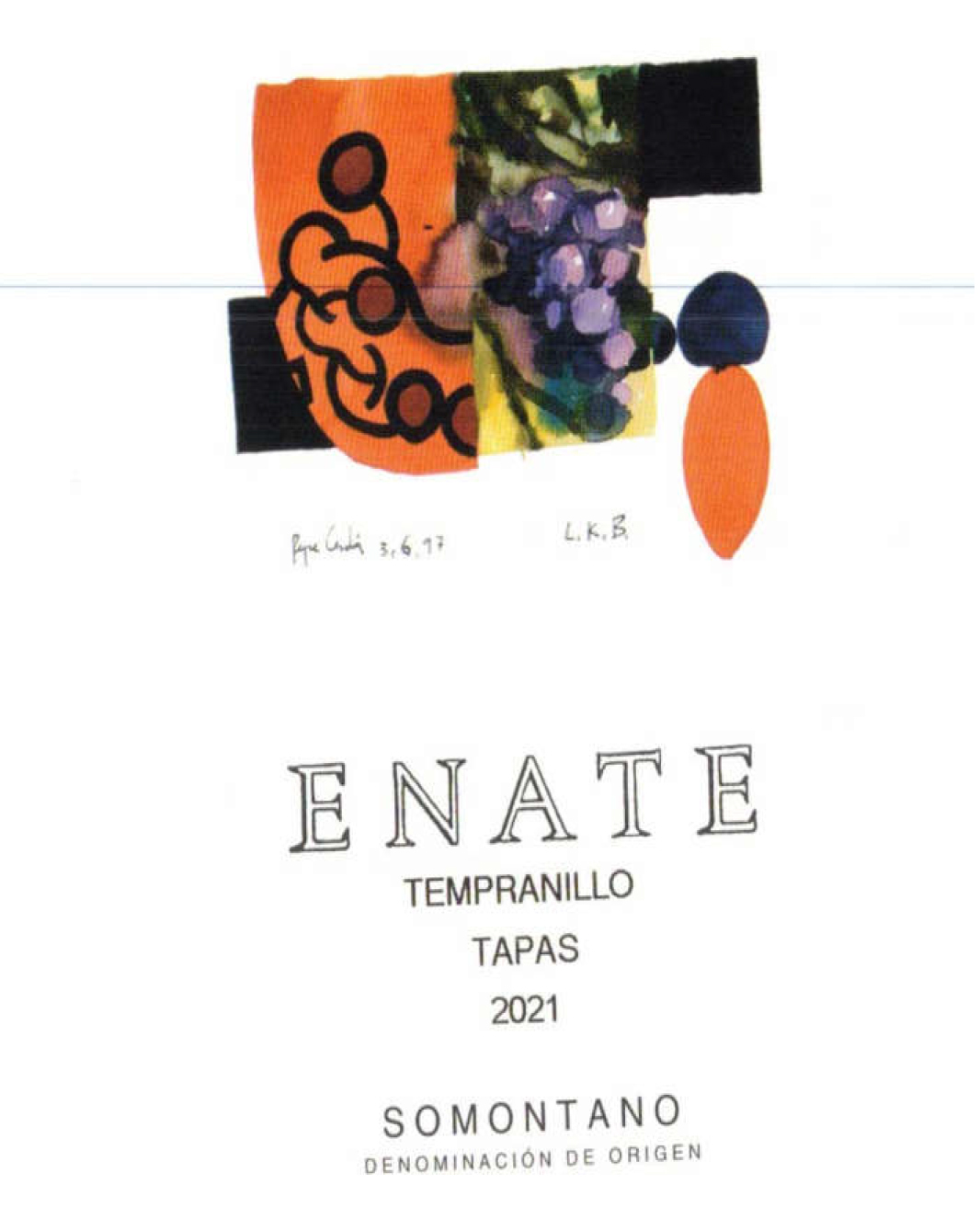 Enate - Tempranillo Tapas label