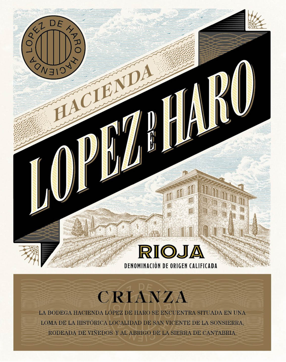 Hacienda Lopez de Haro - Crianza label