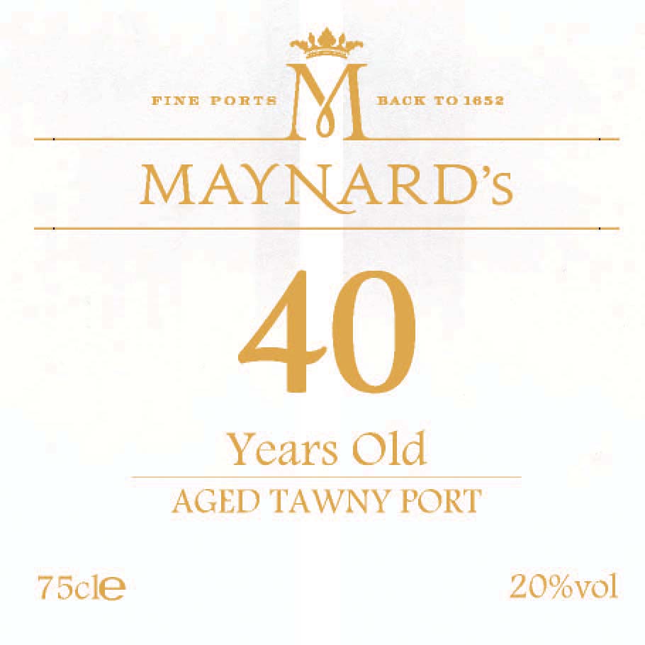 Maynard's - 40 Years Old Aged Tawny Port label