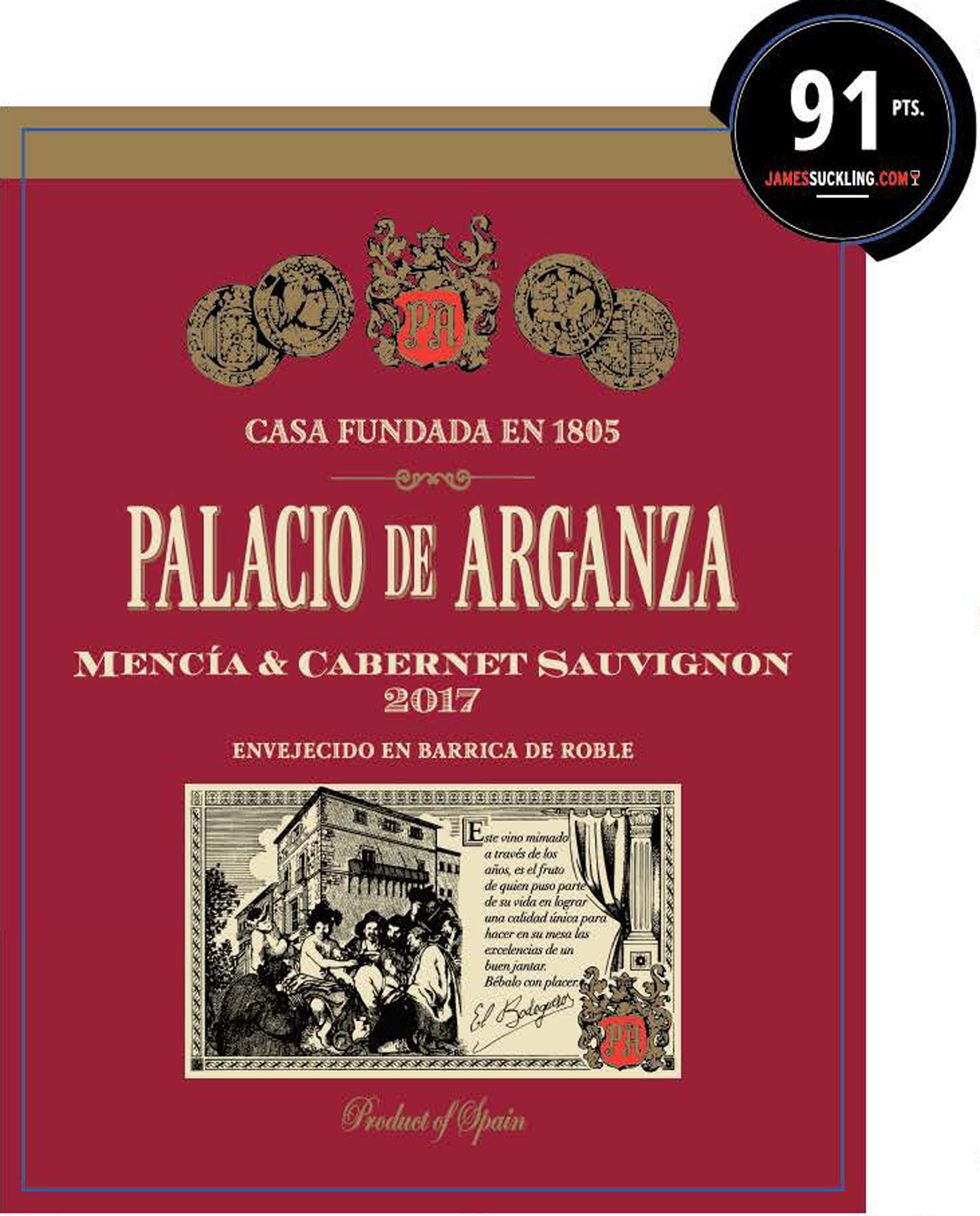 Palacio de Arganza - Cabernet Sauvignon-Mencia label