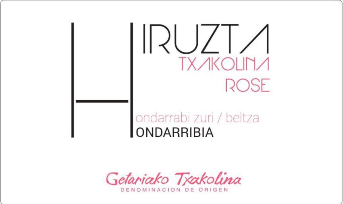 Hiruzta - Hondarrabi Zuri Beltza - Getariako Txakolina label