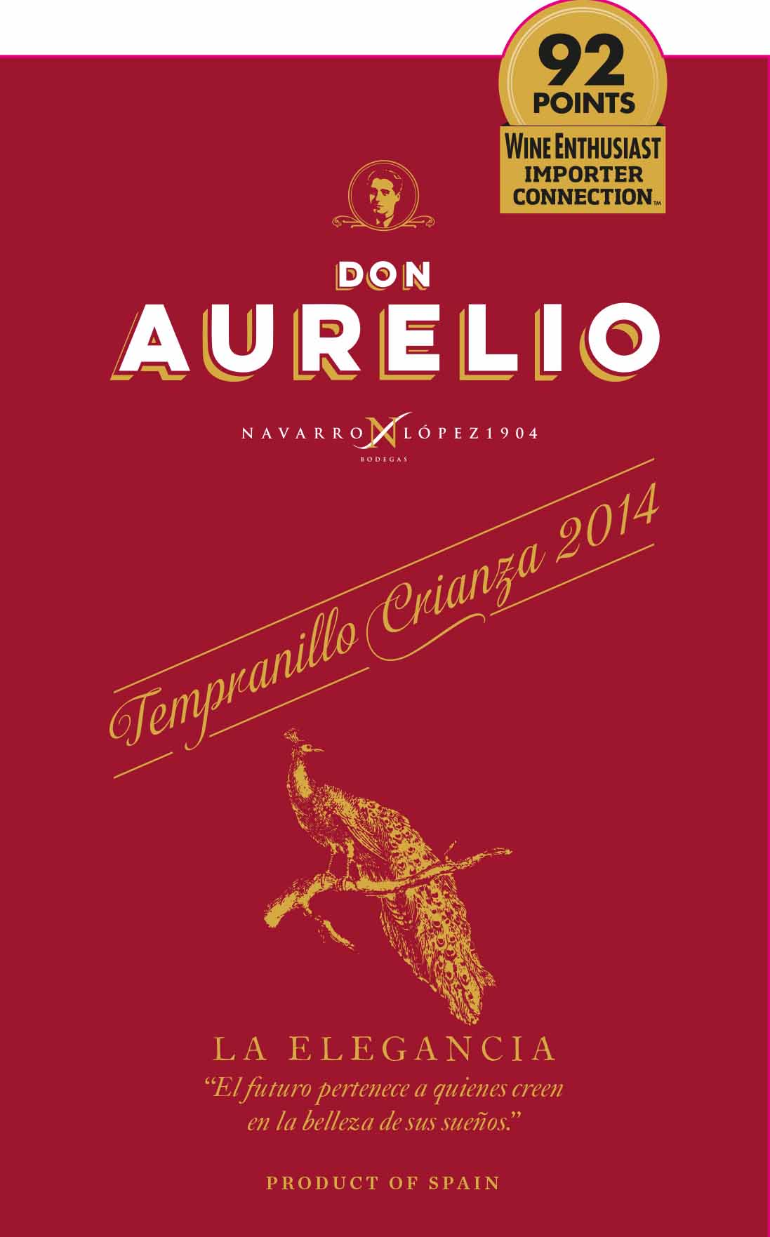 Don Aurelio - La Elegancia Crianza label
