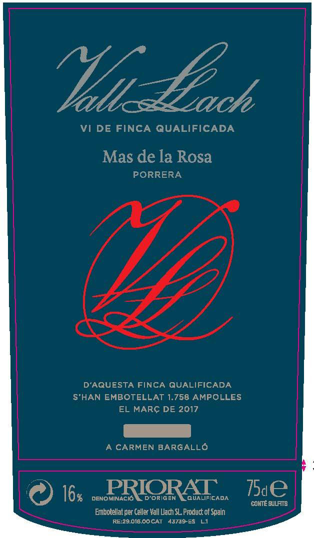 Vall Llach - Mas de la Rosa (De Finca) label